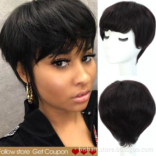 best sale wave short pixie wig top quality pixie curly short wigs wholesale price pixie cut machine made wig